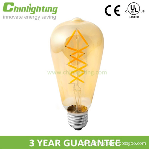 UL edison LED filament bulb ST64 antique LED filament bulb
